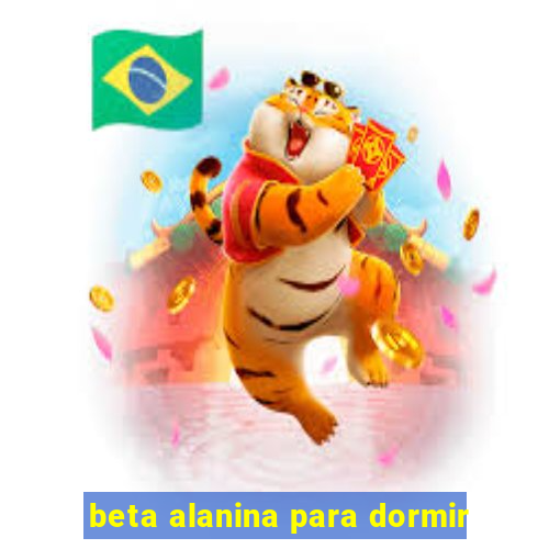 beta alanina para dormir